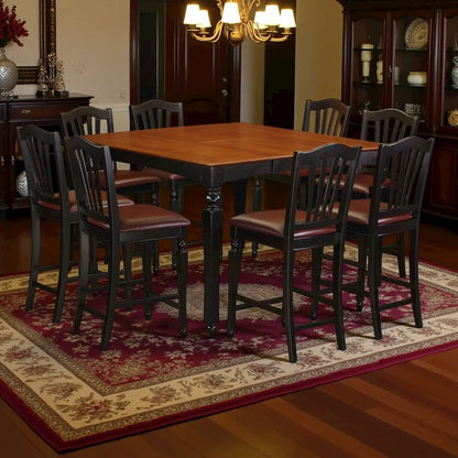 Stylish 9-Piece Square Dining Table Set – Counter Height for 8