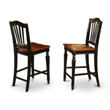 Elegant Counter Height Chairs – Wooden Bar Stools with Backs, Set of 2