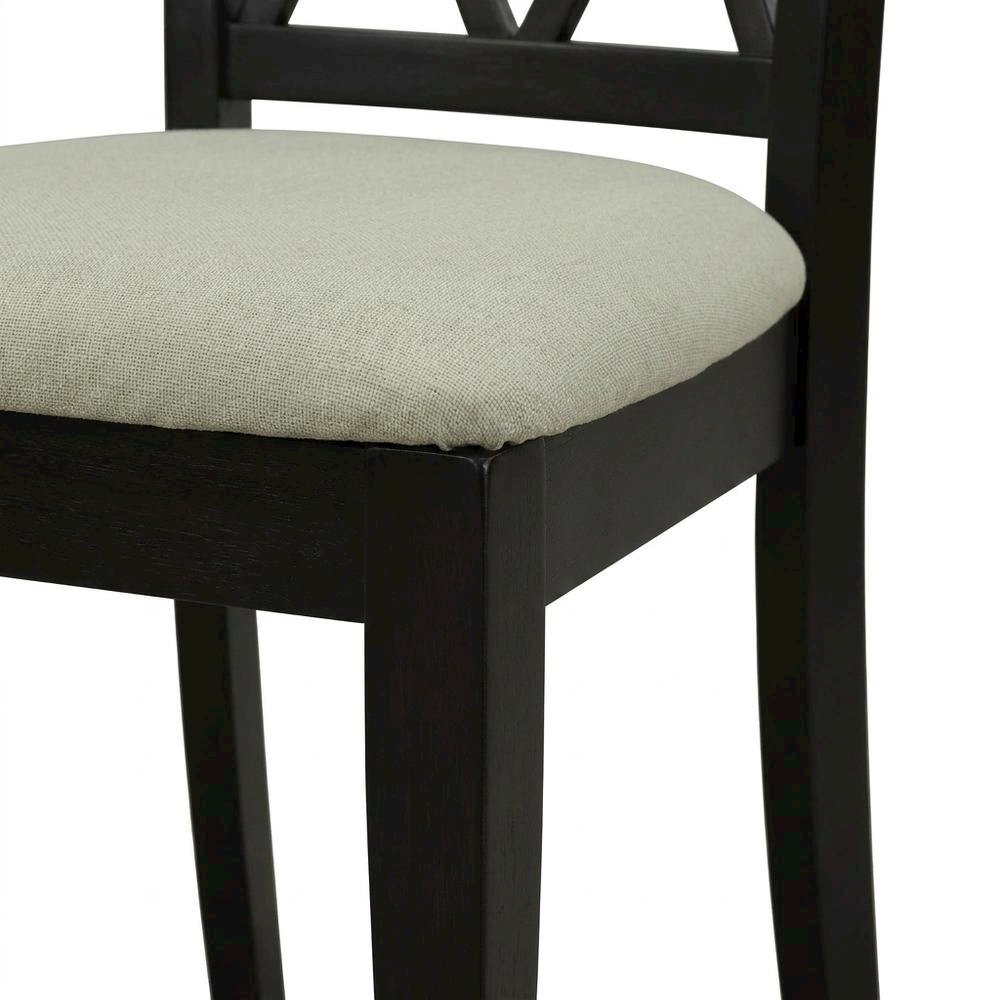 Upholstered Parsons Dining Chair with High Back for Dining Room, Black, Set of 2