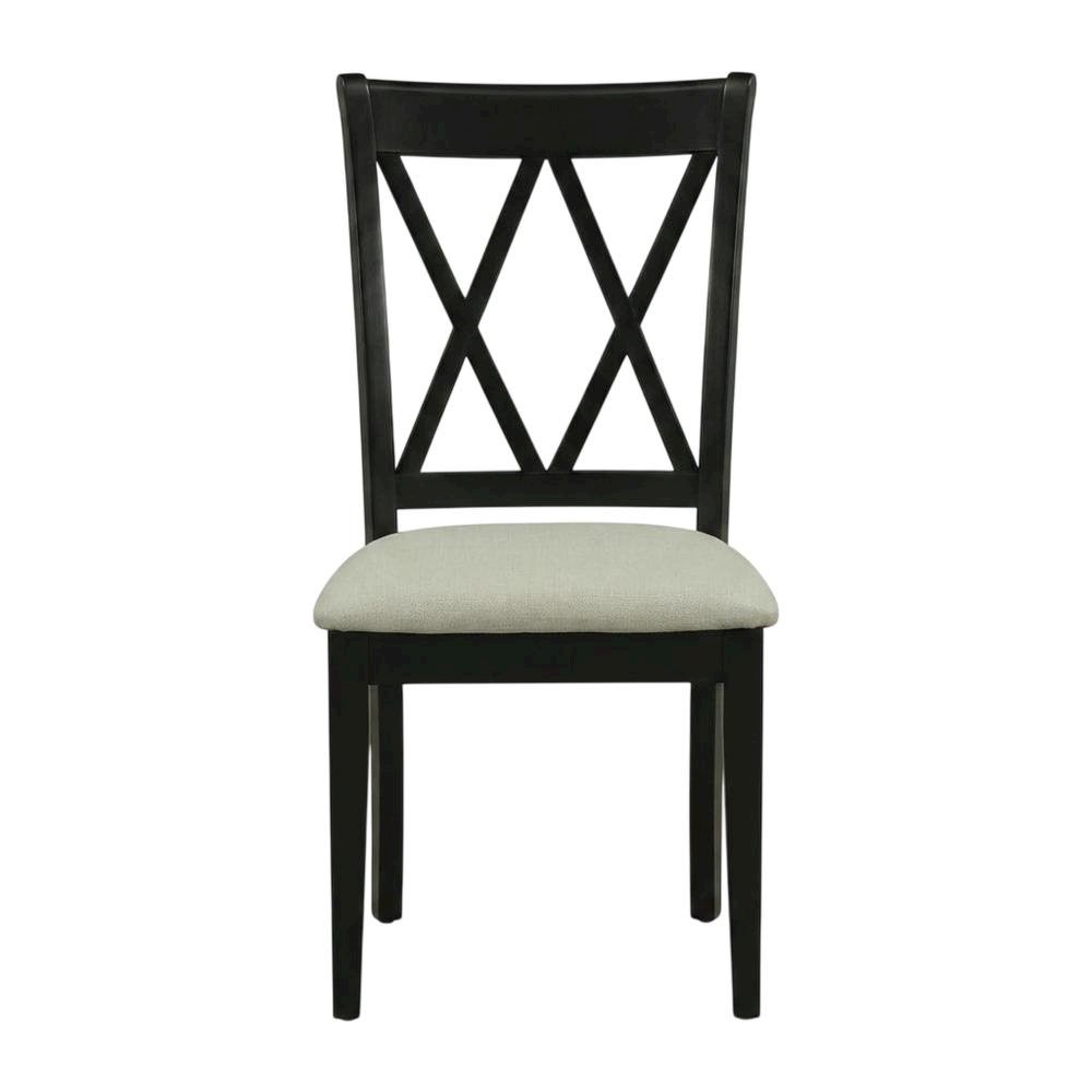 Upholstered Parsons Dining Chair with High Back for Dining Room, Black, Set of 2