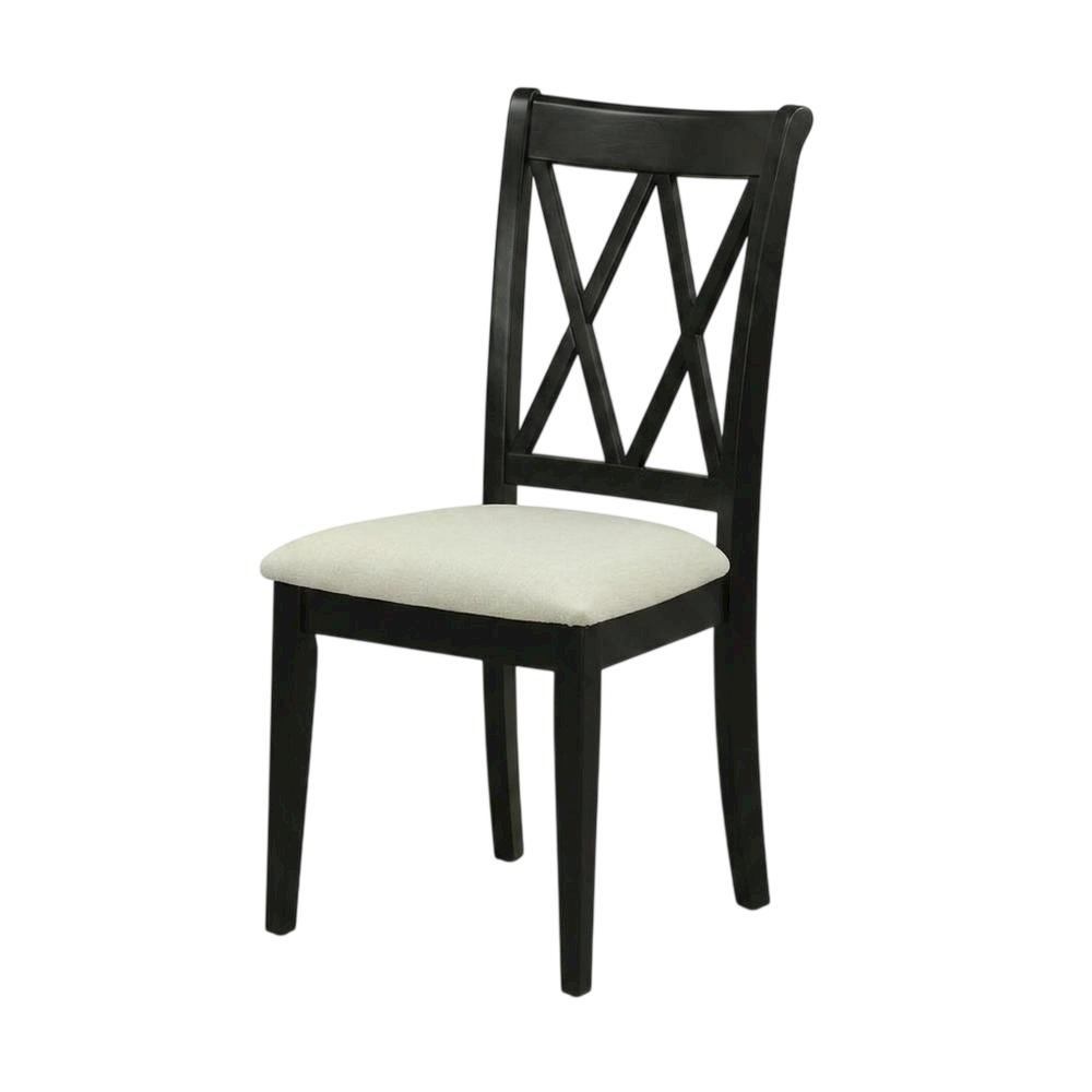 Upholstered Parsons Dining Chair with High Back for Dining Room, Black, Set of 2