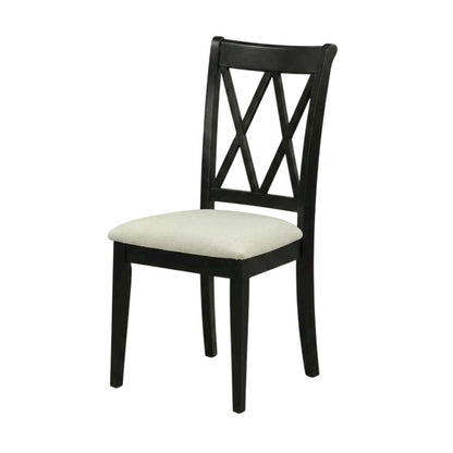 Upholstered Parsons Dining Chair with High Back for Dining Room, Black, Set of 2