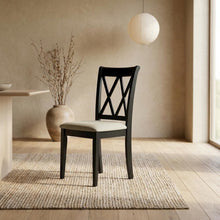 Upholstered Parsons Dining Chair with High Back for Dining Room, Black, Set of 2