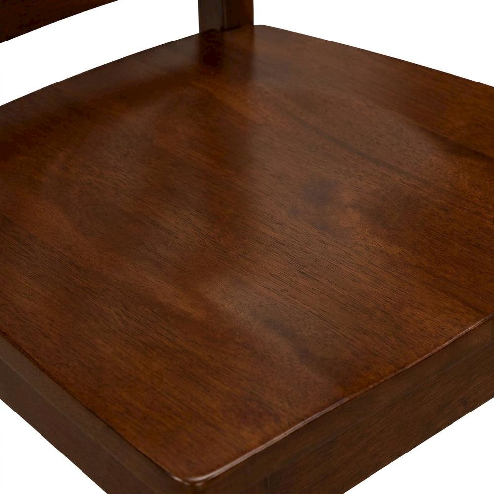 Solid Wood Dining Chair with Double X-Back for Kitchen and Dining Room, Espresso
