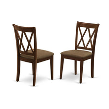 Rubberwood Dining Chair with Solid Wood Frame for Dining Room, Mahogany, Set of 2