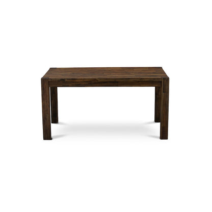 East West Furniture CN6-07-T  Beautiful Rectangular Table with Distressed Jacobean Color Table Top Surface and Asian Wood Dinette Table Wooden Legs - Distressed Jacobean Finish