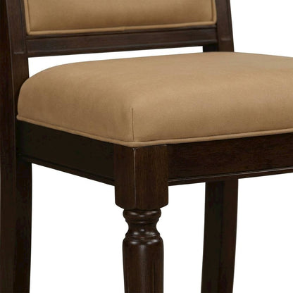 Solid Wood Modern Dining Chairs with High Back, Antique Walnut, Set of 2