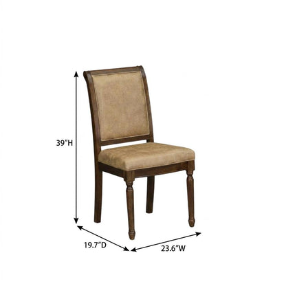 Solid Wood Modern Dining Chairs with High Back, Antique Walnut, Set of 2