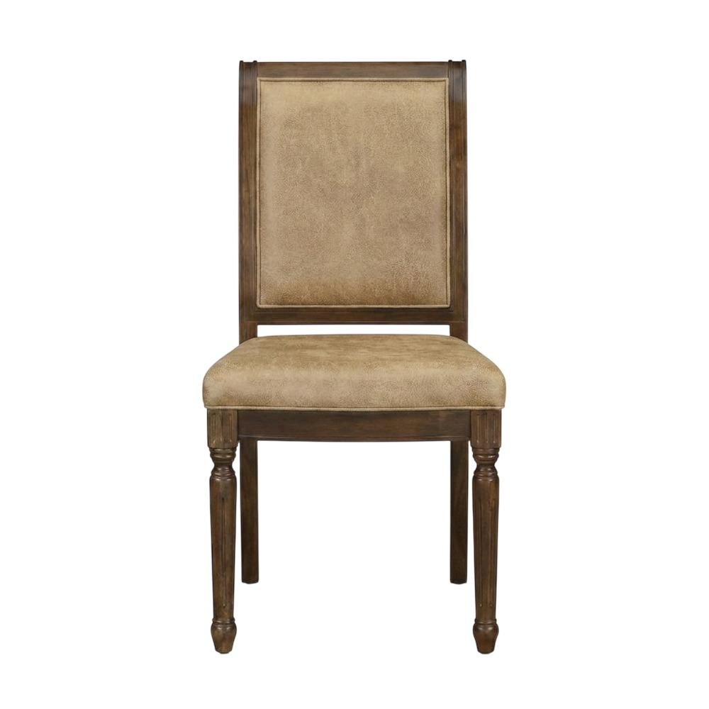 Solid Wood Modern Dining Chairs with High Back, Antique Walnut, Set of 2