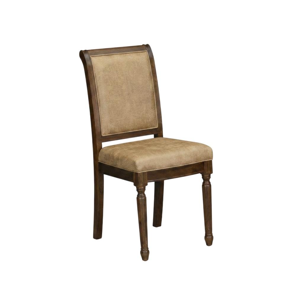 Solid Wood Modern Dining Chairs with High Back, Antique Walnut, Set of 2