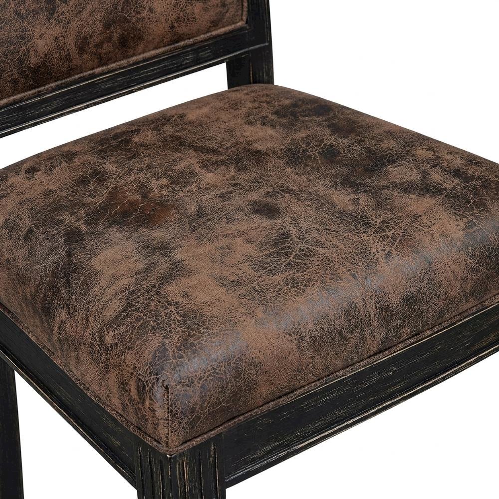 Solid Wood Mid-Century Modern Upholstered Dining Chairs, Set of 2