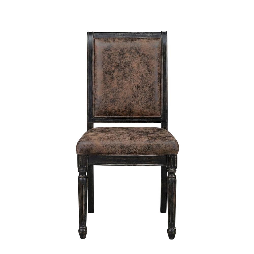 Solid Wood Mid-Century Modern Upholstered Dining Chairs, Set of 2