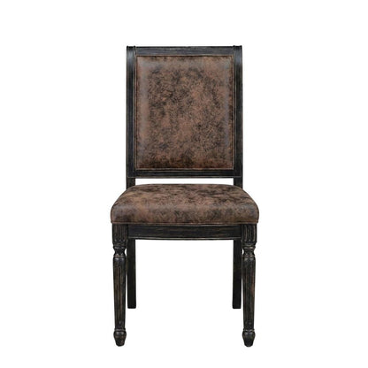 Solid Wood Mid-Century Modern Upholstered Dining Chairs, Set of 2