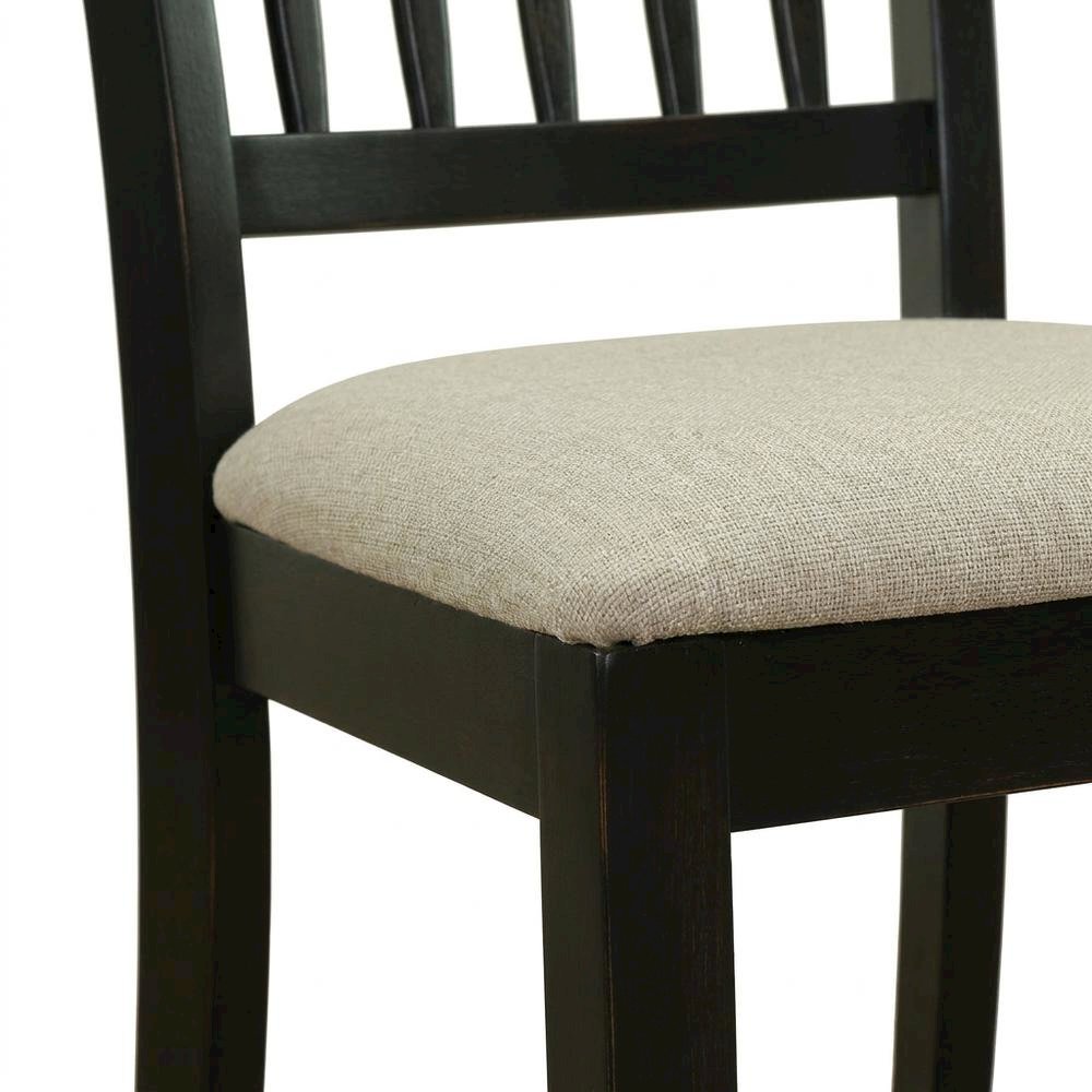 Upholstered High Back Parsons Dining Chair for Kitchen or Dining Room, Black, Set of 2