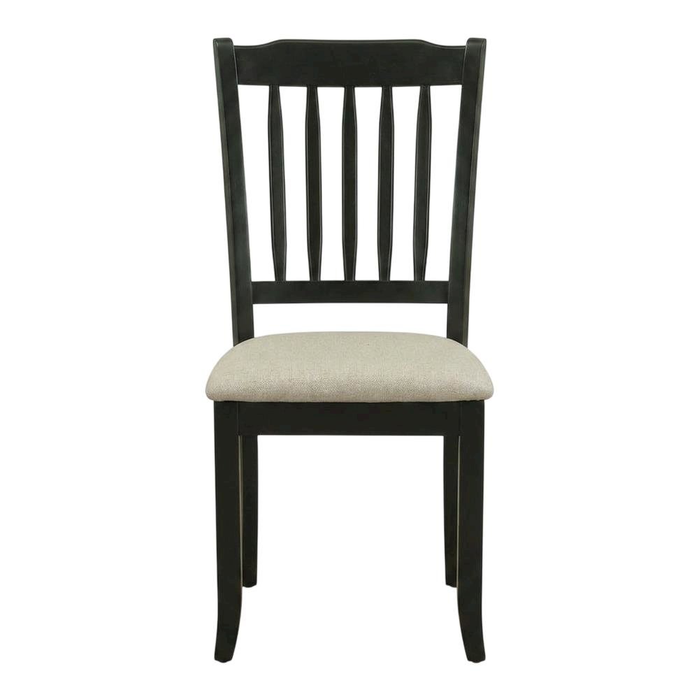 Upholstered High Back Parsons Dining Chair for Kitchen or Dining Room, Black, Set of 2