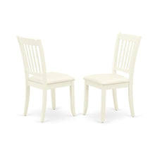Upholstered High Back Dining Chair for Kitchen and Dining Rooms, Linen White, Set of 2
