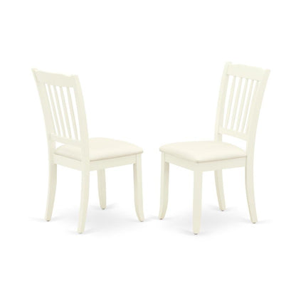 Upholstered High Back Dining Chair for Kitchen and Dining Rooms, Linen White, Set of 2