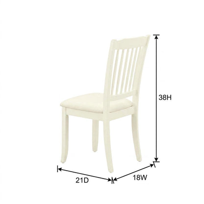 Upholstered High Back Dining Chair for Kitchen and Dining Rooms, Linen White, Set of 2