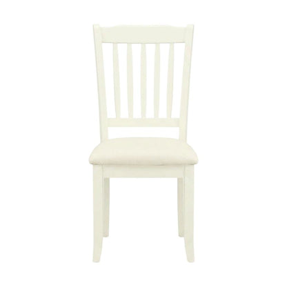 Upholstered High Back Dining Chair for Kitchen and Dining Rooms, Linen White, Set of 2