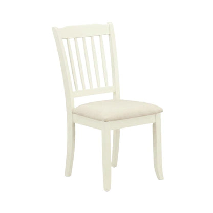 Upholstered High Back Dining Chair for Kitchen and Dining Rooms, Linen White, Set of 2