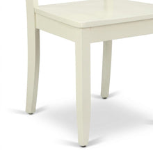 Linen-Upholstered Kitchen Table Chair with Solid Wood Legs for Dining Room, Set of 2