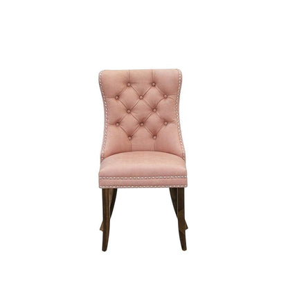 Wood Upholstered High Back Parsons Chair for Dining Room Table Set, Beige Red, Set of 2