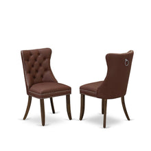 Parsons Upholstered Dining Chair with Wood Frame, High Back, Burgundy, Set of 2