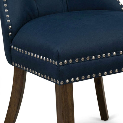 Faux Leather-Upholstered Parsons Dining Chairs, Set of 2
