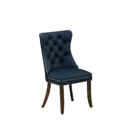 Faux Leather-Upholstered Parsons Dining Chairs, Set of 2