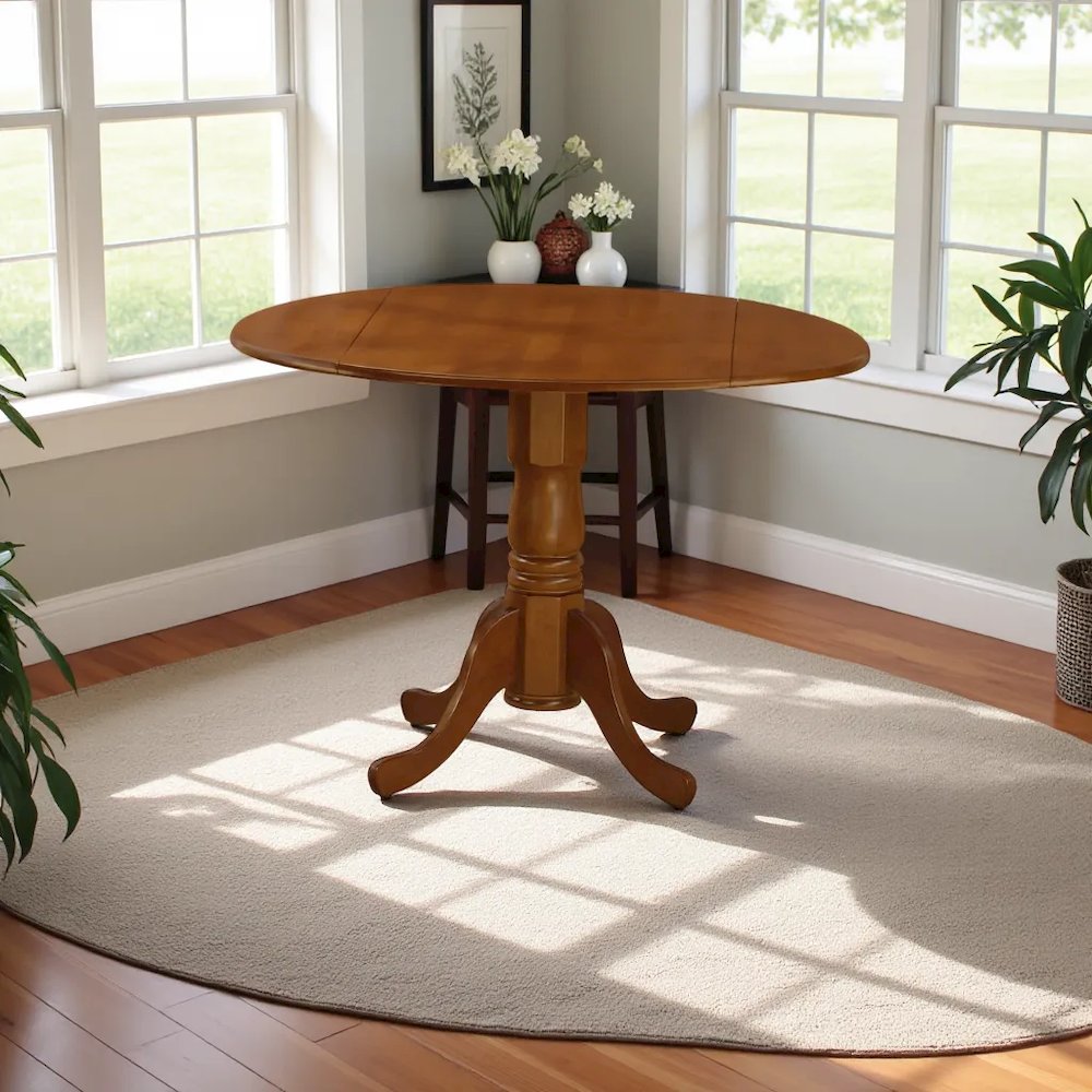 Compact 5-Piece Dining Room Table Set – Round Table & 4 Chairs