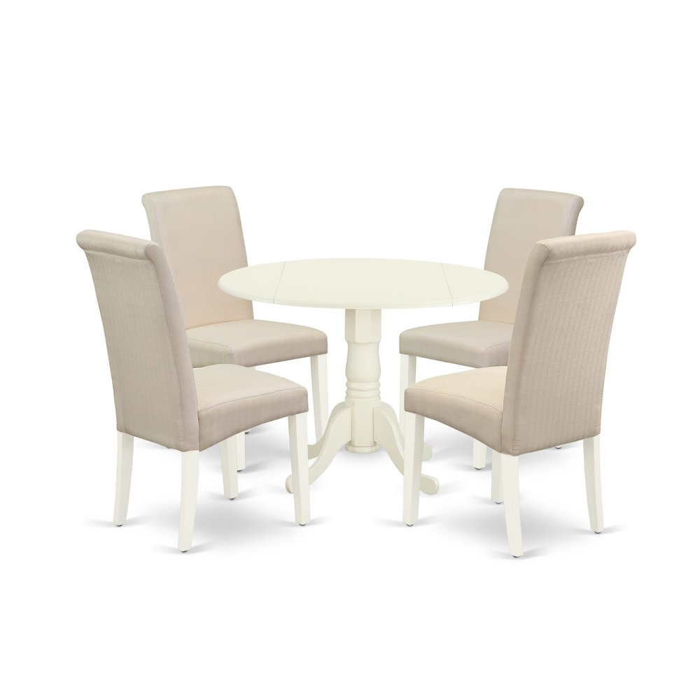 Dining Room Set Linen White, DLBA5-WHI-01