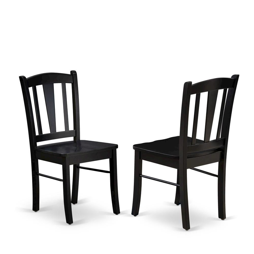 Dublin Wood Dining Chair with Solid Wood Seat for Dining Room, Set of 2