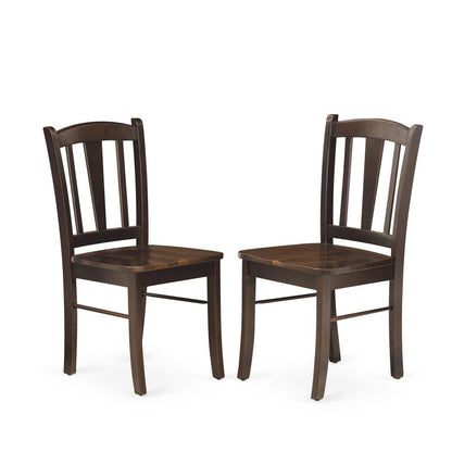 Wooden Dining Chairs with Wood Seat Set of 2, Farmhouse Style Chairs