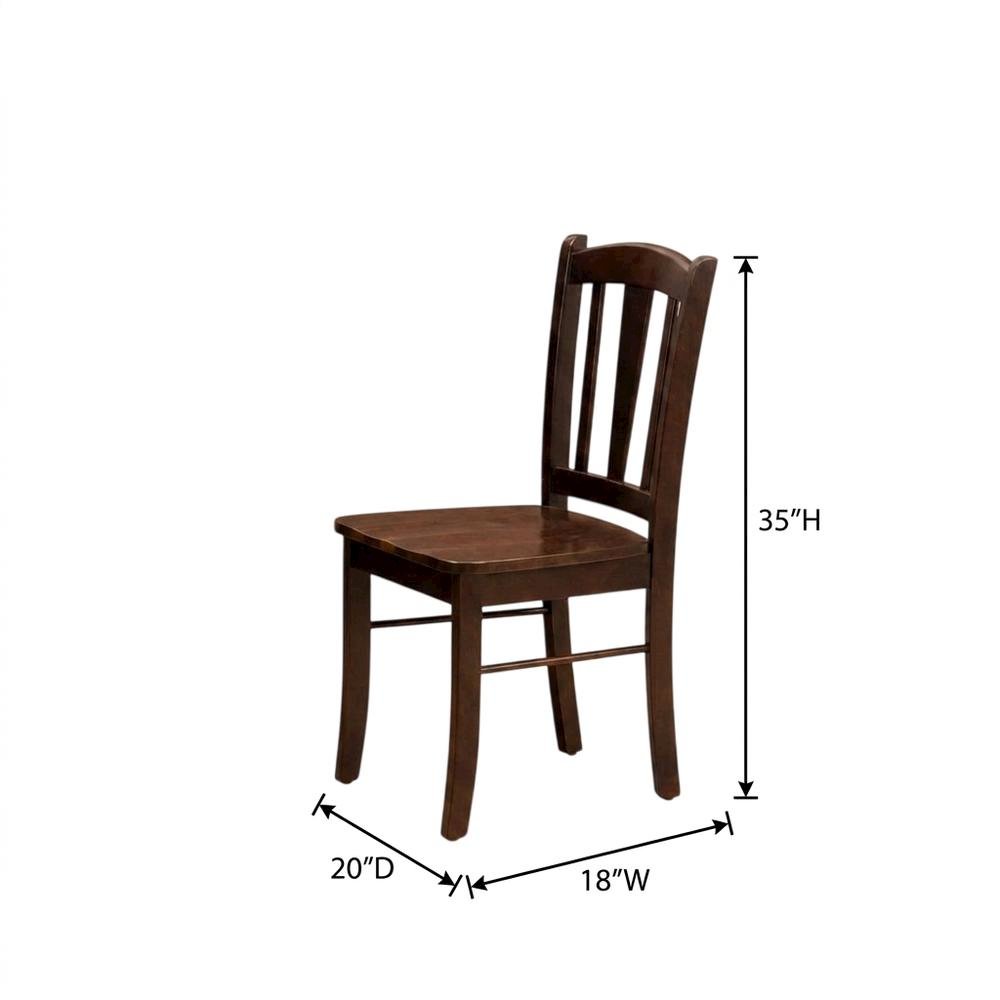 Wooden Dining Chairs with Wood Seat Set of 2, Farmhouse Style Chairs