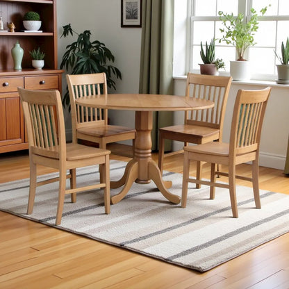 Elegant 5-Piece Kitchen Table Set – Round Dining Table & Chairs