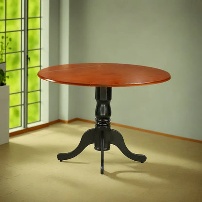 Elegant Round Kitchen Table with Drop Leaves for Small Dining Spaces