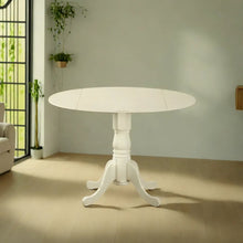 Compact Round Dining Table with Drop Leaves – Ideal for Small Spaces