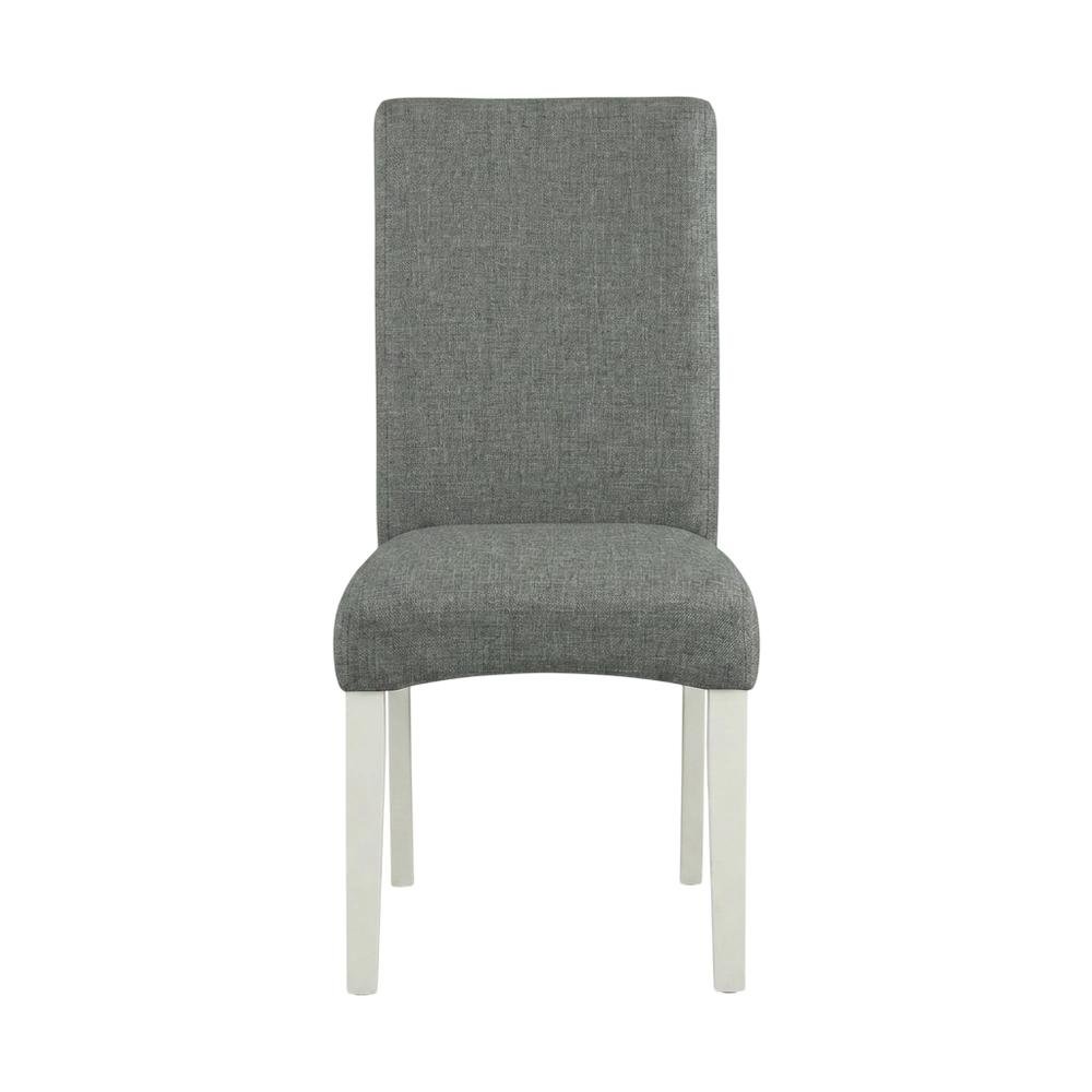 Linen Upholstered Parsons Dining Chair with Padded Seat for Dining Room, Set of 2