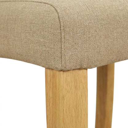 Oak Parsons Dining Chair with Upholstered Seat, High-Back Kitchen Chair, Set of 2