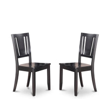 Elegant Black Wooden Dining Chairs – Classic Design, Set of 2