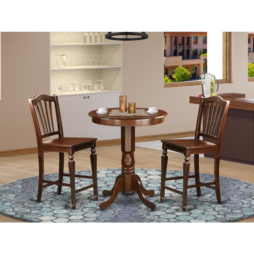 3  PC  pub  Table  set  -  Kitchen  Table  and  2  counter  height  stool.