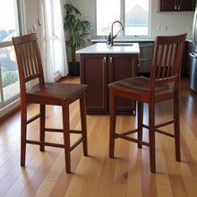 Solid Wood 3 Piece High Top Table Set with Two Counter Height Chairs