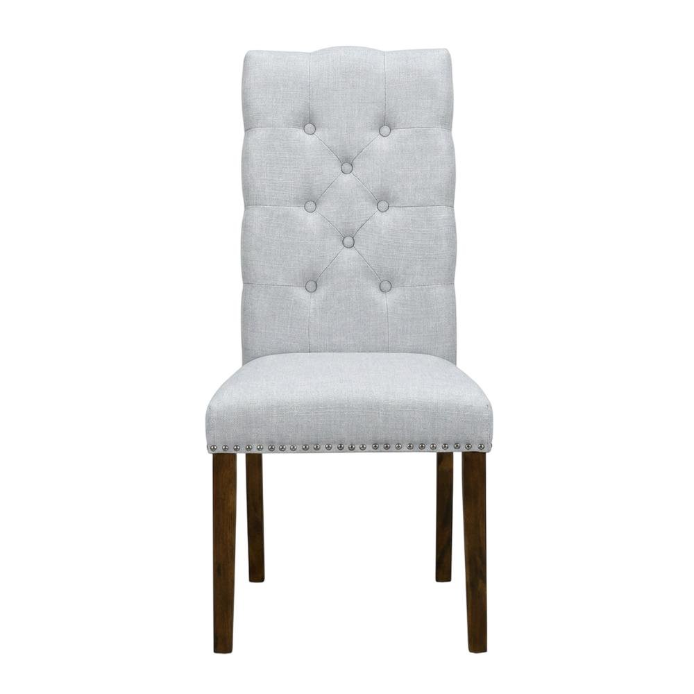Upholstered Parsons Dining Chair with Walnut Legs for Kitchen or Dining Room, Set of 2
