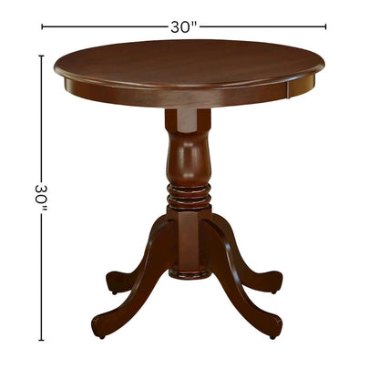 Round Dining Table, Pedestal Base, Mahogany, Mid-Century, Solid Wood