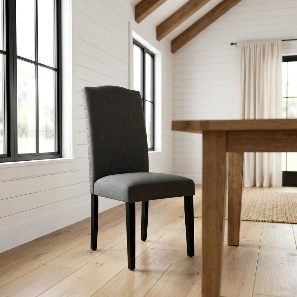 Fabric-Upholstered Parsons Dining Chair with High Back for Dining Room, Set of 2