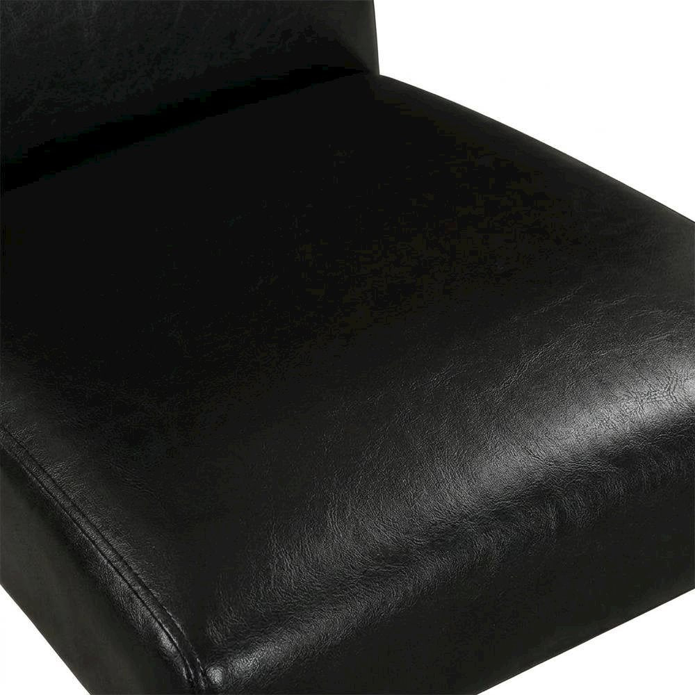 Faux Leather Parsons Dining Chairs with Nailhead Trim, Padded, Set of 2
