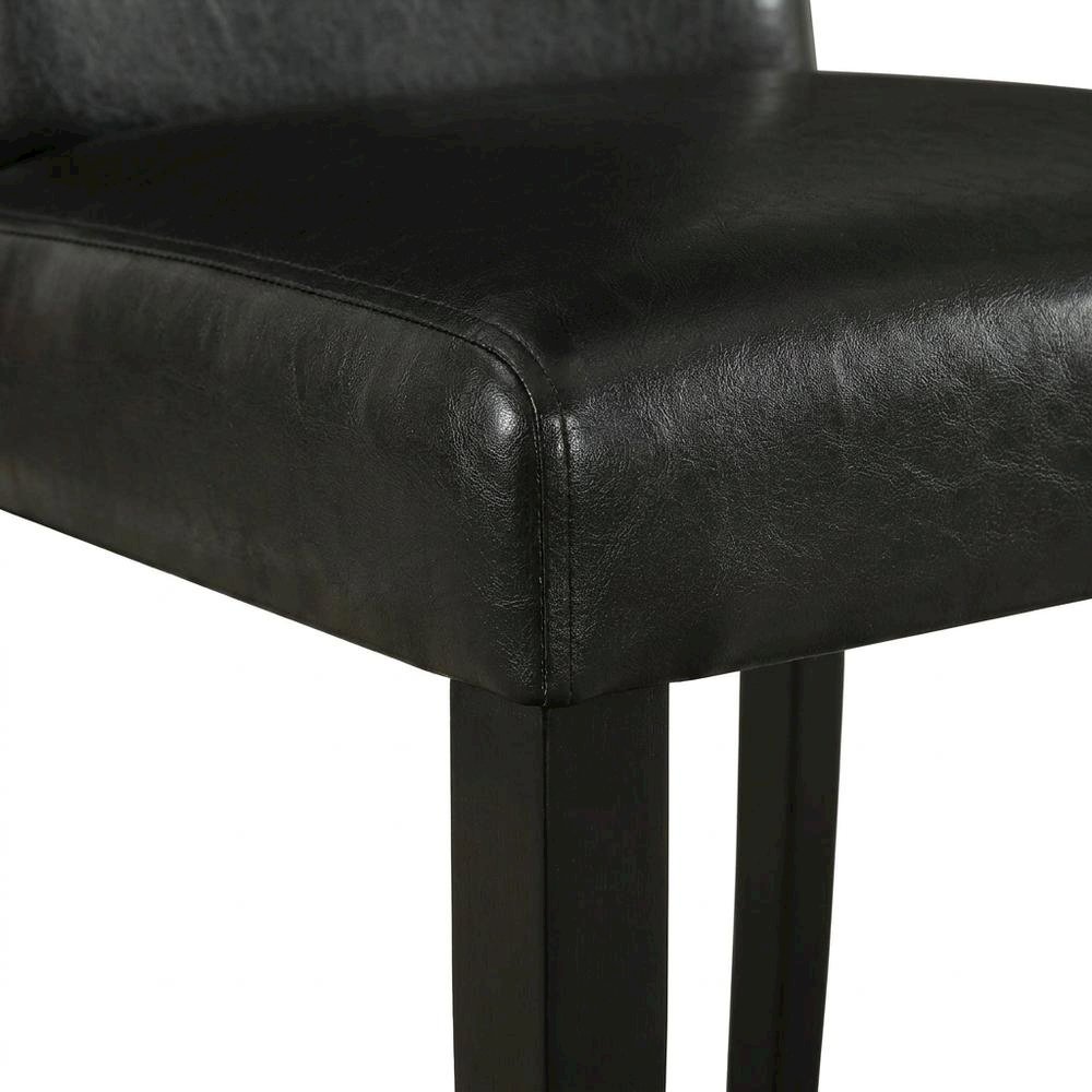 Faux Leather Parsons Dining Chairs with Nailhead Trim, Padded, Set of 2