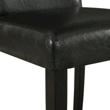 Faux Leather Parsons Dining Chairs with Nailhead Trim, Padded, Set of 2