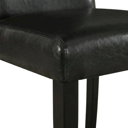 Faux Leather Parsons Dining Chairs with Nailhead Trim, Padded, Set of 2