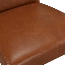 Upholstered Parsons Dining Chair with High Back, Mahogany, Set of 2